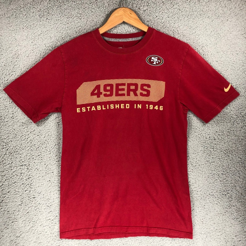 Nike NFL Training San Francisco 49ers Red Graphic T-Shirt Mens Small 1946 SF